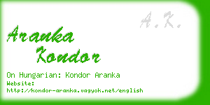 aranka kondor business card